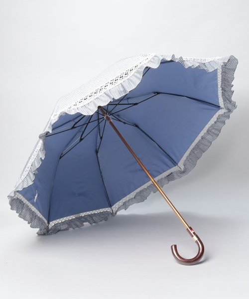 晴雨兼用折りたたみ日傘 ”ストライプ フリル”(504550604) | ポロラルフローレン(傘)(POLO RALPH LAUREN(umbrella)) - d fashion 晴雨兼用折りたたみ日傘 ”ストライプ フリル”(504550604) | ポロラルフローレン(傘)(POLO RALPH LAUREN(umbrella)) - d fashion