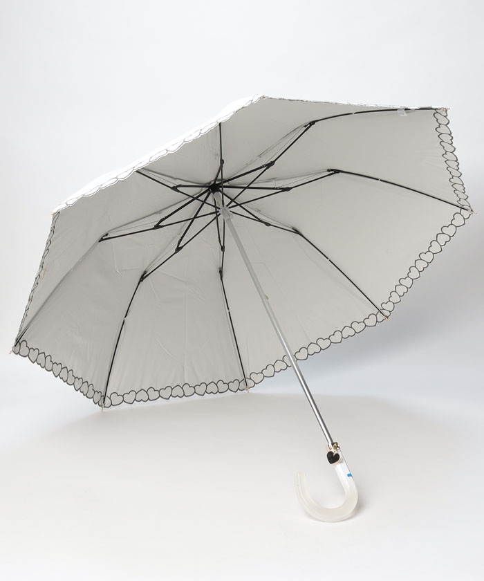 フルラ 晴雨兼用折りたたみ傘 新品(タグなし) フルラ FURLA 晴雨兼用折りたたみ日傘 ”ハート刺繍”(504490402