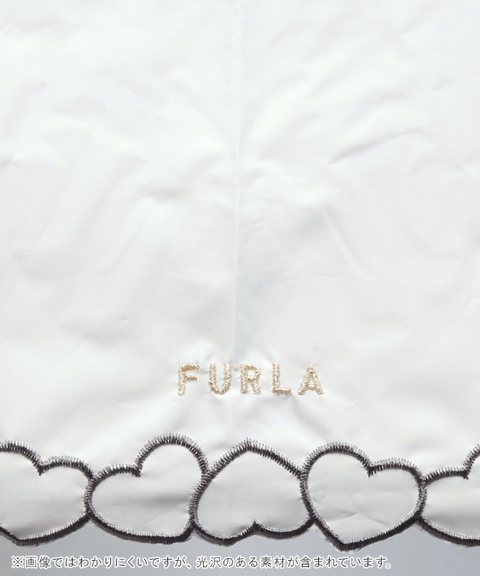 フルラ FURLA 晴雨兼用折りたたみ日傘 ”ハート刺繍”(504490402