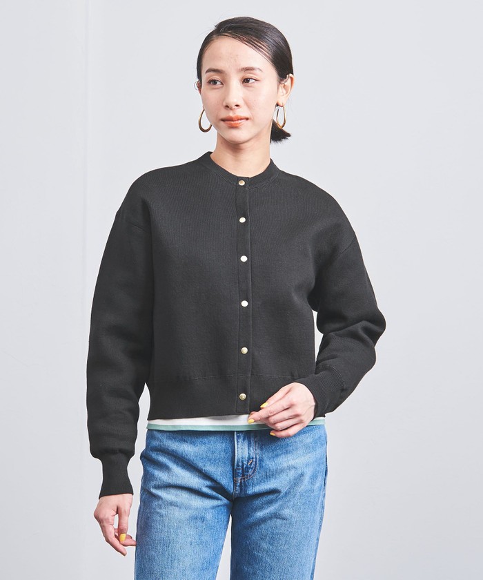 UNITED ARROWS＞スナップボタン カーディガン W