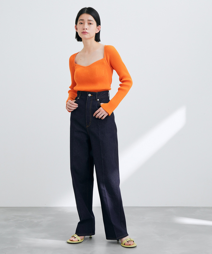 海外ブランド  一部直営店舗・WEB限定】ハイウエストストレートデニムパンツ パンツ