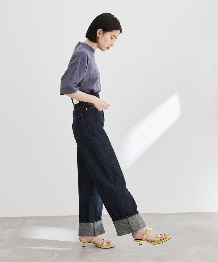 一部直営店舗・WEB限定】ハイウエストストレートデニムパンツ 一部直営店舗・WEB限定】ハイウエストストレートデニムパンツ