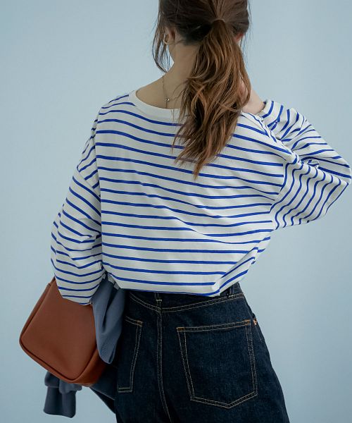 店長がつくった「使えるぅ！」おとなのボーダーカットソー レディース プルオーバー ボーダーTシャツ 5分袖 五分袖 半袖 コットン 綿 トップス 楽天市場】店長がつくった「使えるぅ！」おとなのボーダー