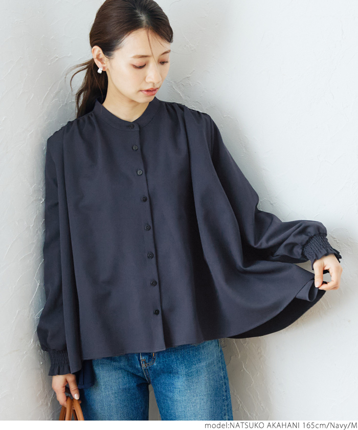 セール 60%OFF】バックギャザーAラインブラウス(504509066