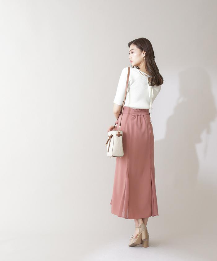 セール 30%OFF】リボン付マチマーメイドスカート(504552609