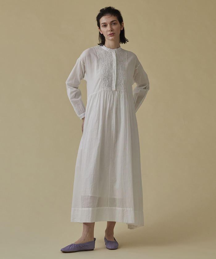 セール 50%OFF】ラクナウ刺繍ローンフレアワンピース(504490885