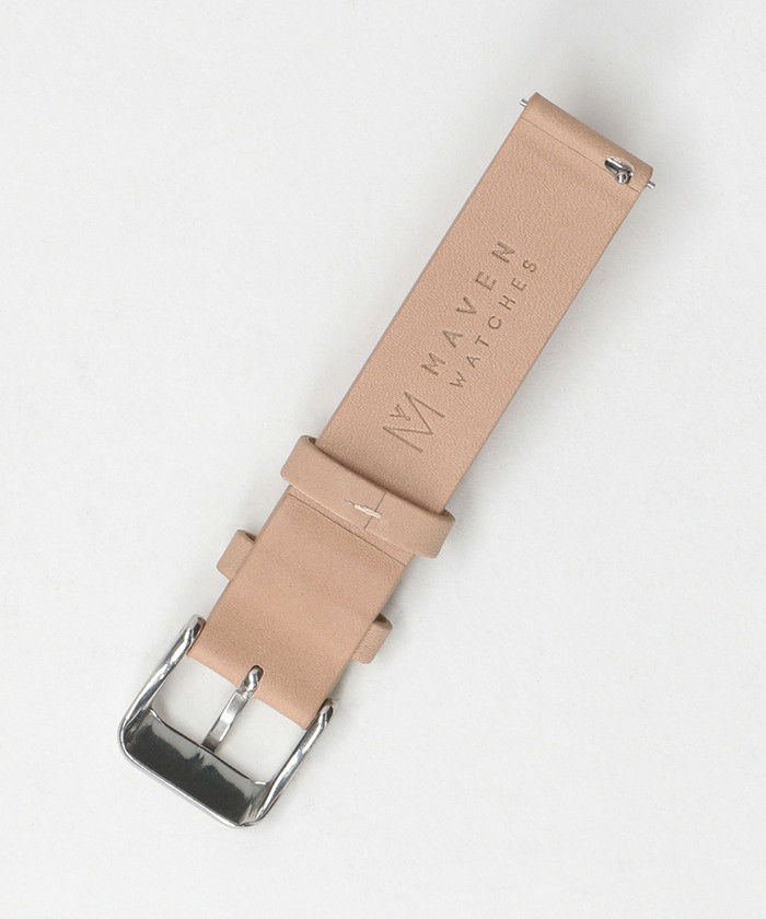 ◆感謝価格◆希少品◆julius◆ユリウス◆レザーヴィンテージレザーベルト◆ MAVEN WATCHES＞34mm交換用レザーベルト/シルバーカラー2