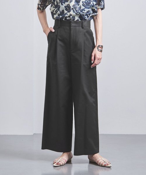 ＜UNITED ARROWS＞C/PU タック ワイドパンツ W