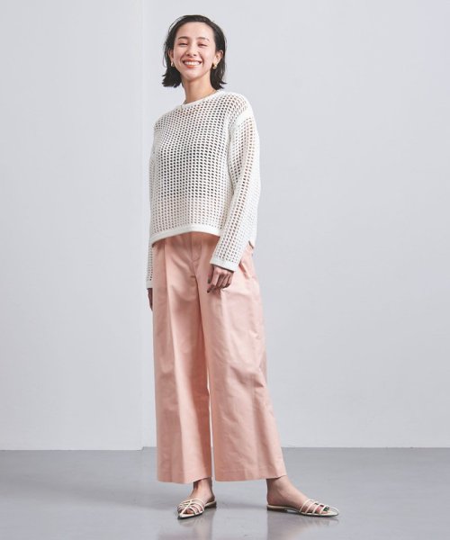 ＜UNITED ARROWS＞C/PU タック ワイドパンツ W