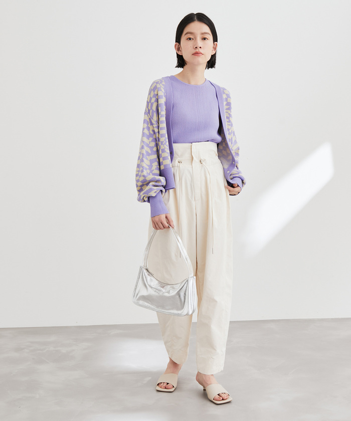ロエベ　アンサンブル　カーディガン　トップス　　羽織　総柄　ブラウン　オシャレ SALON adam et ropé(サロン アダム エ ロペ) / 【WEB限定】2WAY
