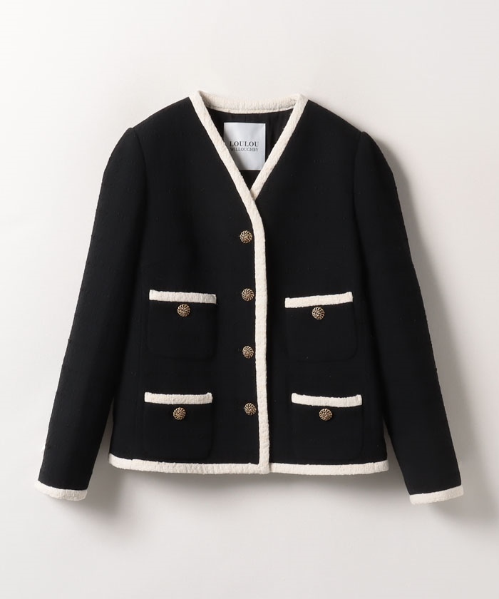 セットアップ対応商品】【LOULOU WILLOUGHBY】バイカラーツイード ...