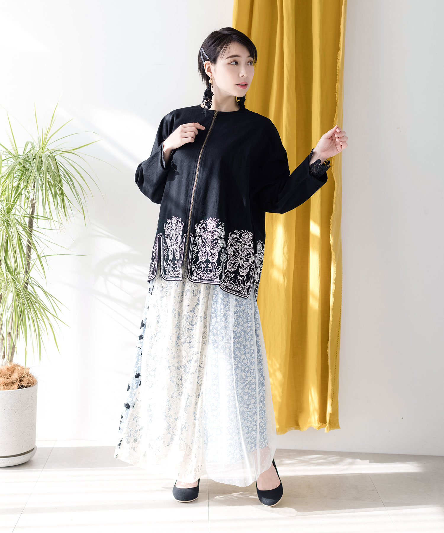 クーポン】蝶刺繍デザインカーディガン(504559469) | イズ スカラー(iS ...