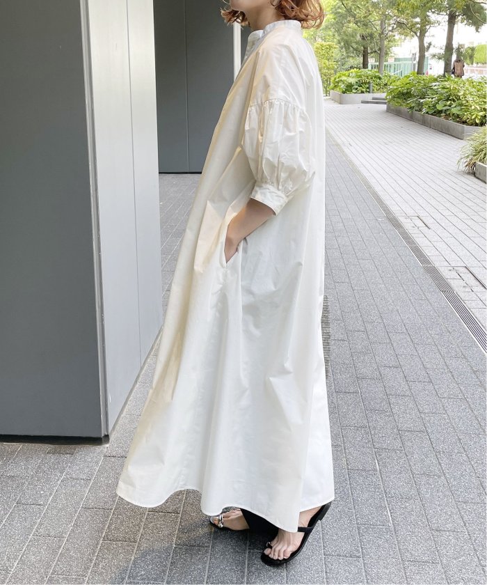 新品タグ付き タイプライター ランタンスリーブ ドレス 38