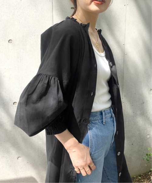 《予約》コットンリネンヘムフリルワンピース