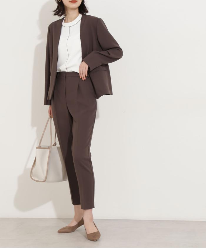 セール 30%OFF】[洗える]トリクシオン綾二重SETUP パンツ