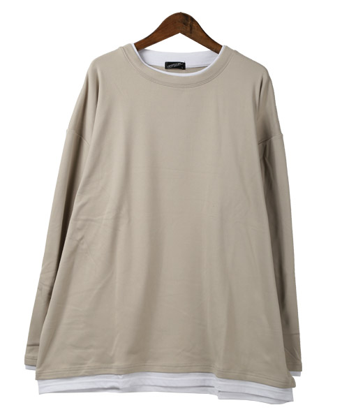 メンズ フェイクレイヤード ロングTシャツ ラグスタイル LUXSTYLE フェイクレイヤードロンT/ロンT メンズ