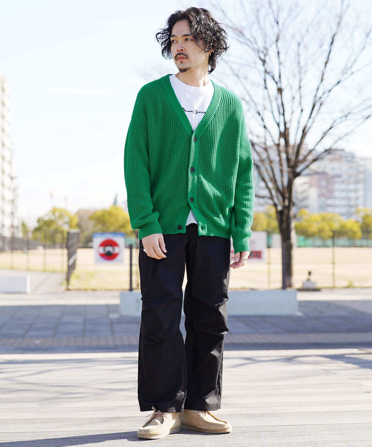 ジギーズショップ JIGGYS SHOP ハイバルキー片畦カーディガン ジギーズショップ JIGGYS SHOP ハイバルキー片畦カーディガン