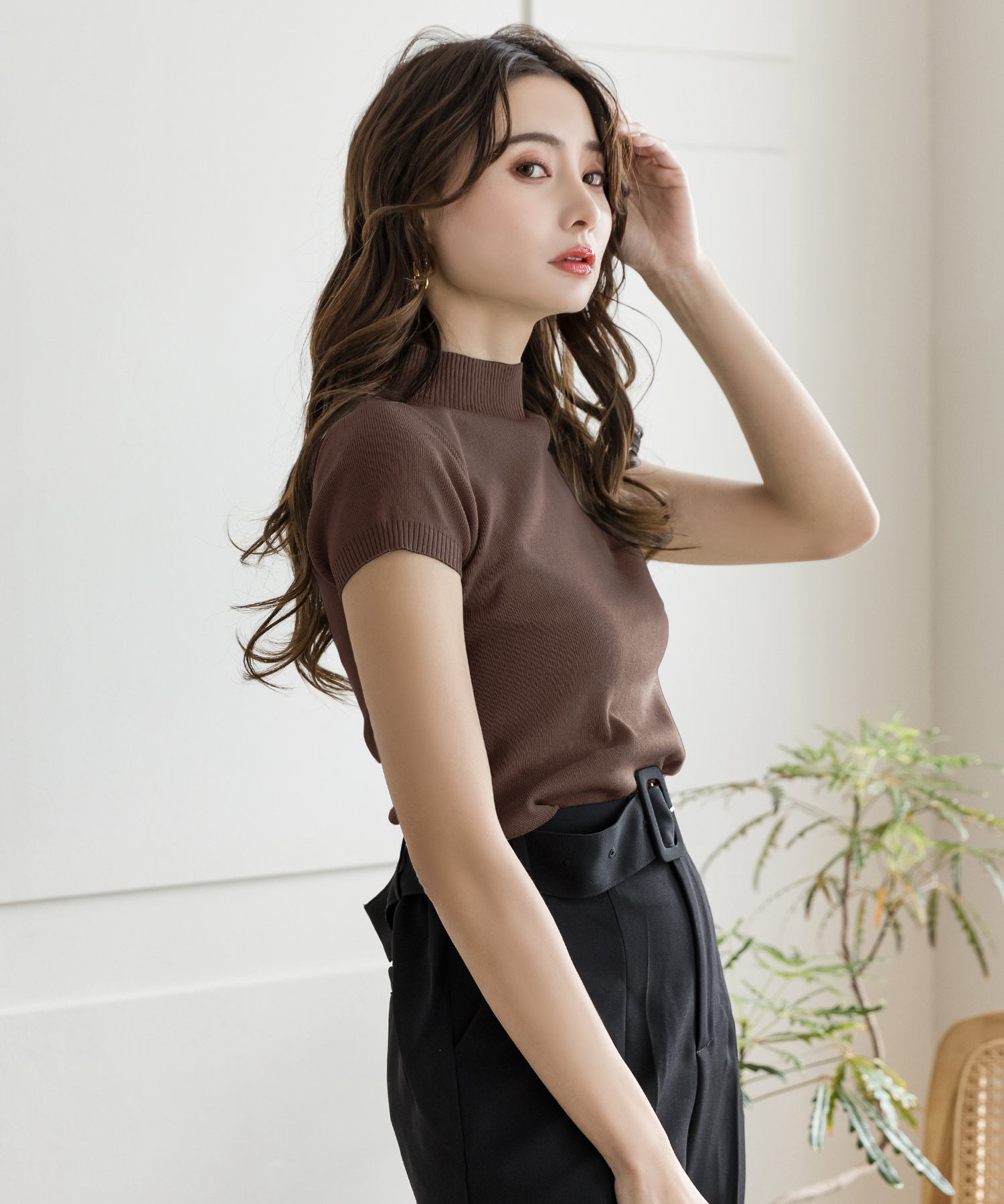ジュリアブティック JULIA BOUTIQUE ベーシックハイネック半袖