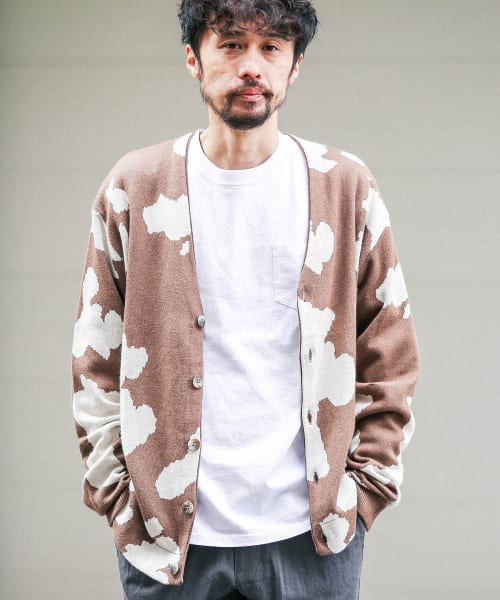 TOWNCRAFT×Sonny Label カウパターン カーディン TOWNCRAFT×Sonny Label カウパターン カーディン