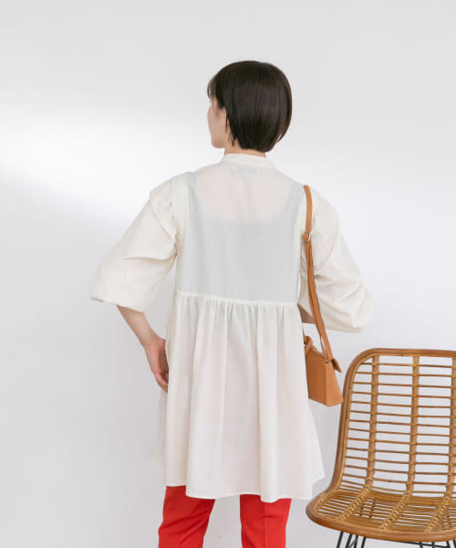セール】『UR TECH Smart Linen Touch』シャツチュニック セール】『UR TECH Smart Linen Touch』シャツチュニック