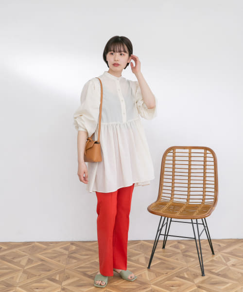 セール】『UR TECH Smart Linen Touch』シャツチュニック セール】『UR TECH Smart Linen Touch』シャツチュニック