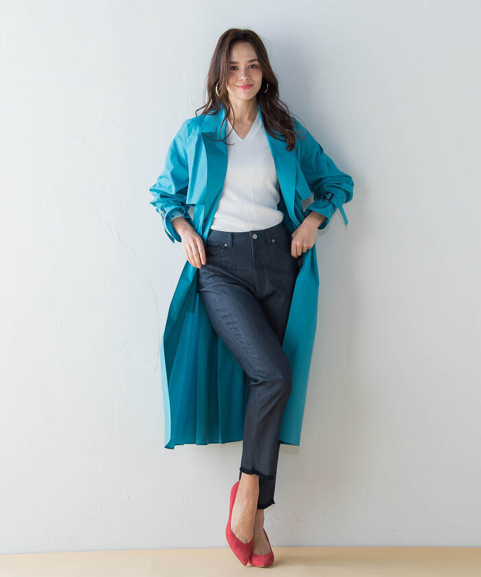 美品 VIAGGIO BLU ビアッジョブルー ラインストーンGジャン セール 50%OFF】ビアッジョブルー Viaggio Blu ノーカラーデニム