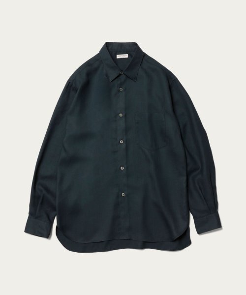 BY ライト リネン タッチ リラックス フォルム テーパードシャツ