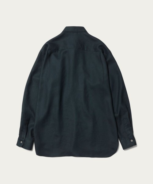 BY ライト リネン タッチ リラックス フォルム テーパードシャツ