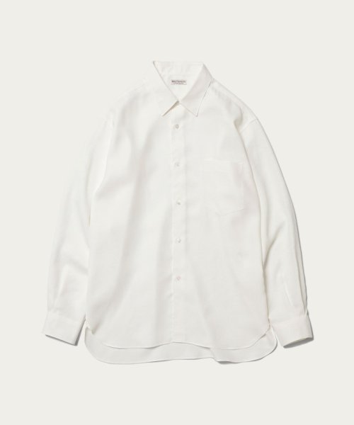 BY ライト リネン タッチ リラックス フォルム テーパードシャツ