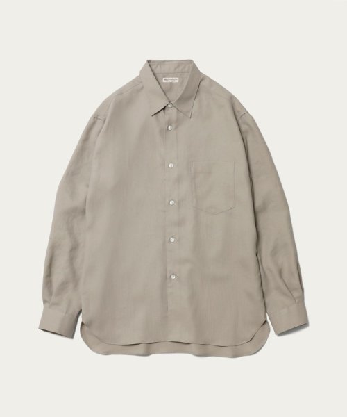 BY ライト リネン タッチ リラックス フォルム テーパードシャツ