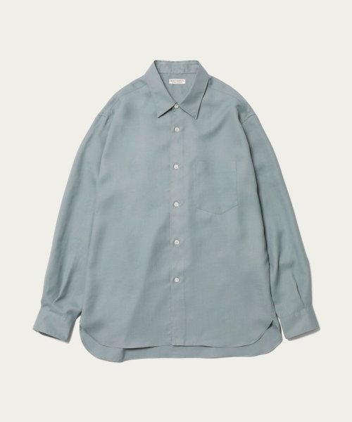 BY ライト リネン タッチ リラックス フォルム テーパードシャツ