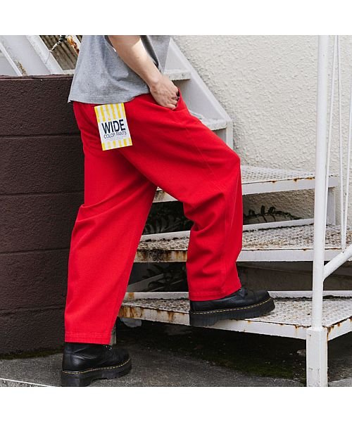 Cavaria ヘヴィーオンス2タックワイドパンツ メンズ ブランド パンツ ボトムス カラーパンツ ワイド ヘビーオンス ヘヴィーオンス 2タック タック ト キャバリア Cavaria D Fashion