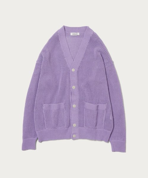 ＜monkey time＞ CTN MESH V NECK CARDIGAN/カーディガン