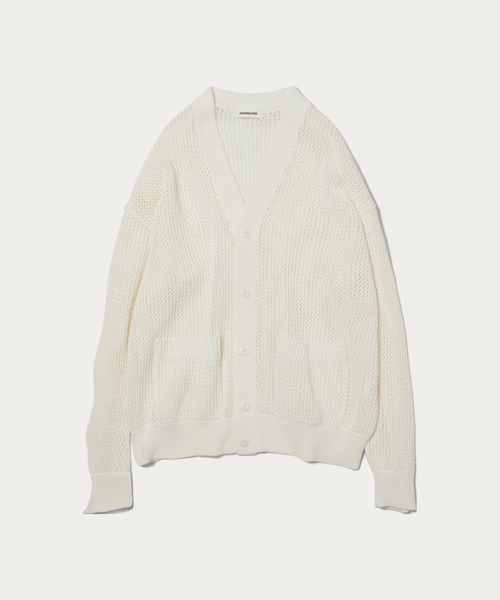monkey time＞ CTN MESH V NECK CARDIGAN/カーディガン