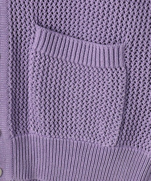 ＜monkey time＞ CTN MESH V NECK CARDIGAN/カーディガン