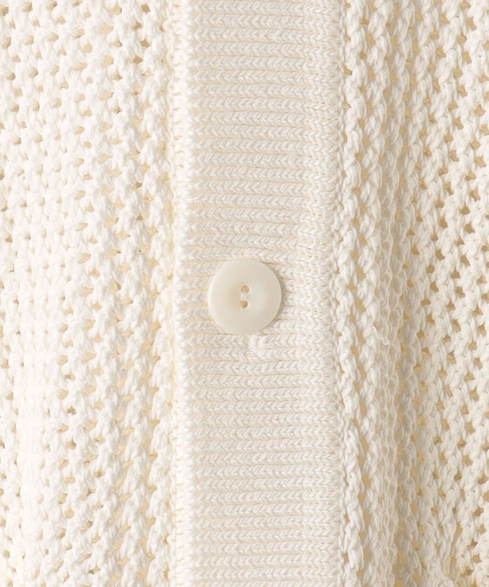 monkey time＞ CTN MESH V NECK CARDIGAN/カーディガン