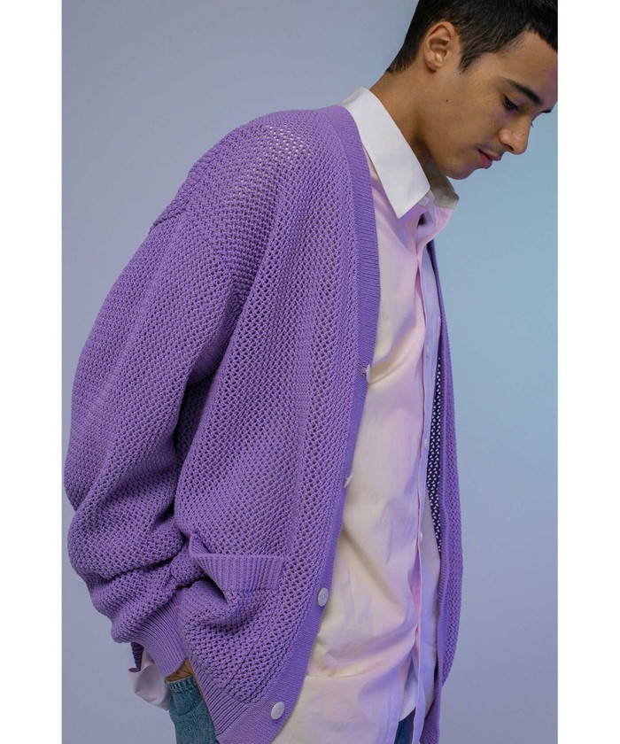 【未使用】MONKEY TIME CTN MESH V NECK カーディガン MONKEY TIME（UNITED ARROWS） - MONKEY TIME（モンキータイム
