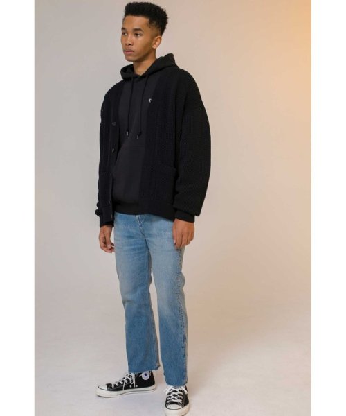 ＜monkey time＞ CTN MESH V NECK CARDIGAN/カーディガン