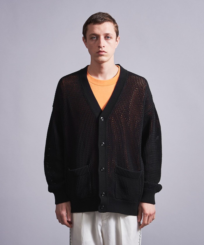 【未使用】MONKEY TIME CTN MESH V NECK カーディガン MONKEY TIME（UNITED ARROWS） - MONKEY TIME（モンキータイム