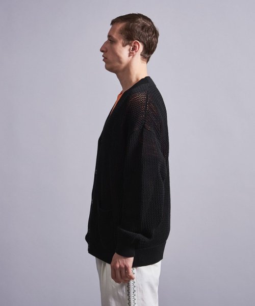 ＜monkey time＞ CTN MESH V NECK CARDIGAN/カーディガン