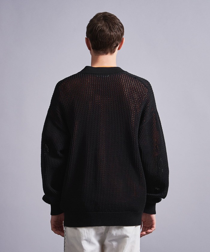 【未使用】MONKEY TIME CTN MESH V NECK カーディガン monkey time＞ CTN MESH V NECK CARDIGAN/カーディガン