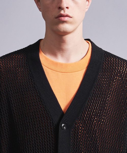 ＜monkey time＞ CTN MESH V NECK CARDIGAN/カーディガン