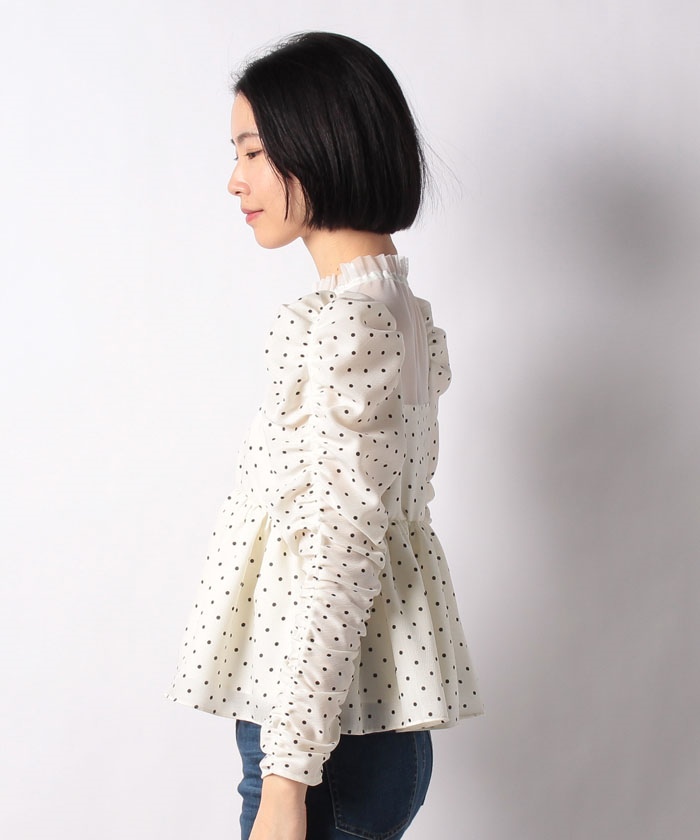 ドット袖ギャザーブラウス(504572814) | コエル(COEL) - d fashion