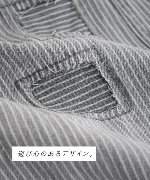 ヒッコリーストライプ シャツワンピース