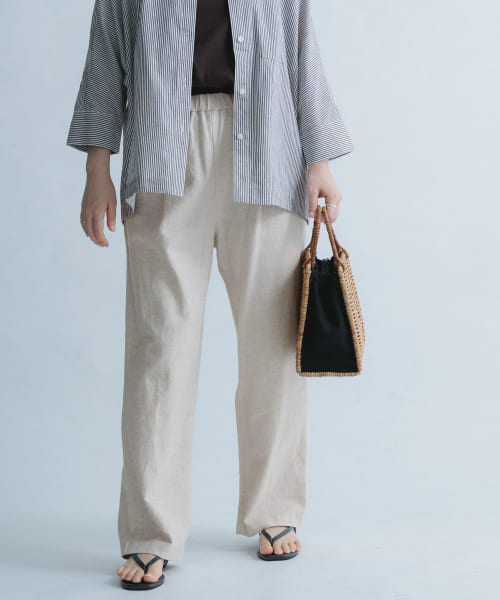 セール 50%OFF】FORK&SPOON コットンリネンワイドパンツ セール 50%OFF】FORK&SPOON コットンリネンワイドパンツ