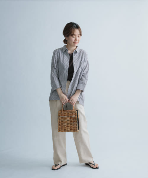セール 50%OFF】FORK&SPOON コットンリネンワイドパンツ セール 50%OFF】FORK&SPOON コットンリネンワイドパンツ