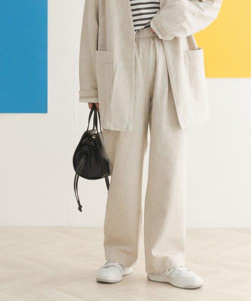 セール 50%OFF】FORK&SPOON コットンリネンワイドパンツ セール 50%OFF】FORK&SPOON コットンリネンワイドパンツ