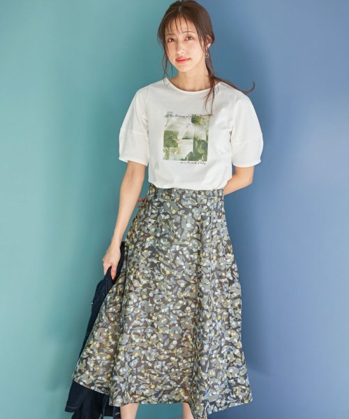 【any SiS×plantica】フラワープリント スカート