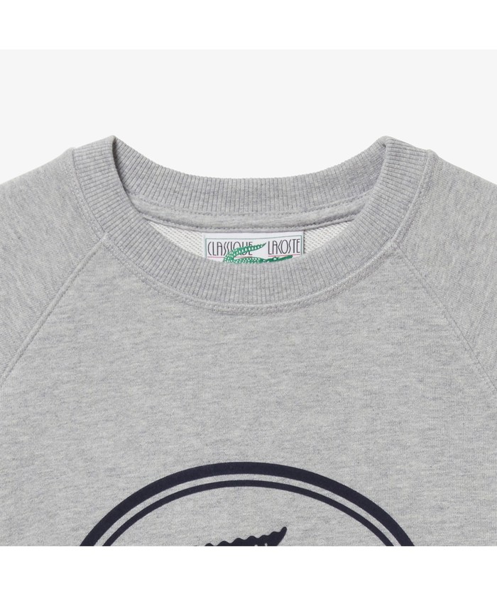 ラコステ⭐︎フロッキークロックプリントスウェットシャツ ラコステ LACOSTE フロッキークロックプリントスウェットシャツ