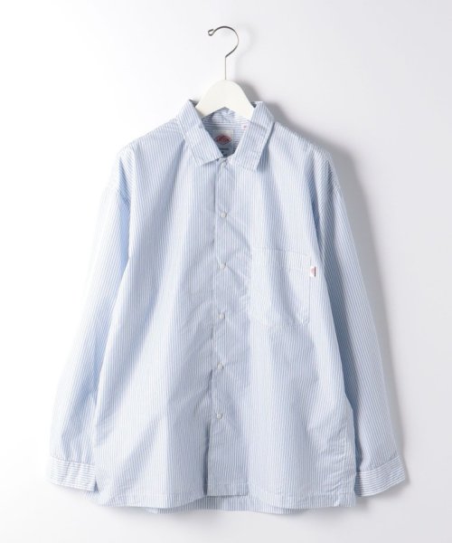 ＜DANTON（ダントン）＞ストライプ ドットボタン シャツ